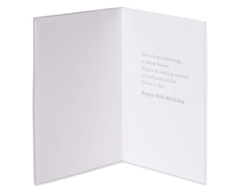 Papyrus 50th Birthday Card (New Beginnings) - Image 2